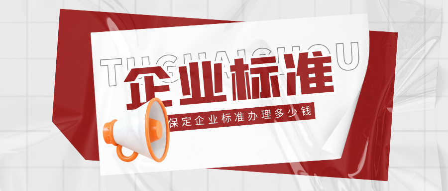 保定企业标准办理多少钱？